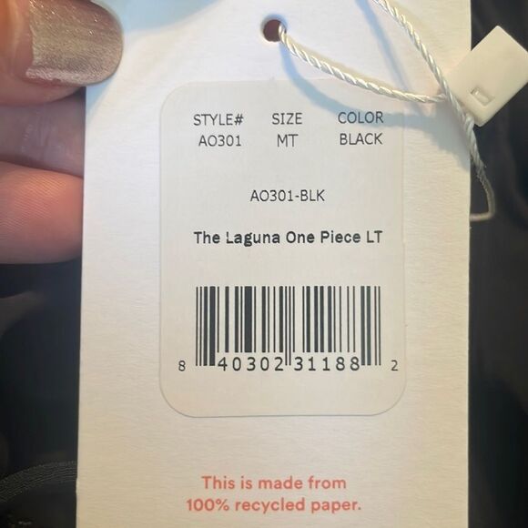 Andie The Laguna One Piece LT Swimsuit Black size M Tall NWT - Picture 5 of 7